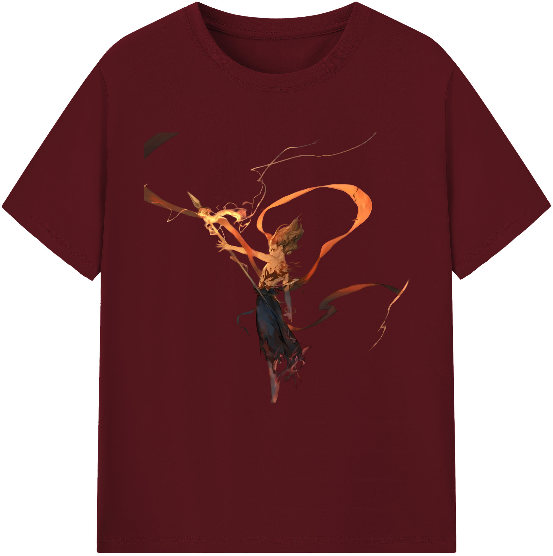 （画像用） Ne Zha 2 ナタ 魔童の大暴れ 綿100％半袖Tシャツ（フロントプリント）